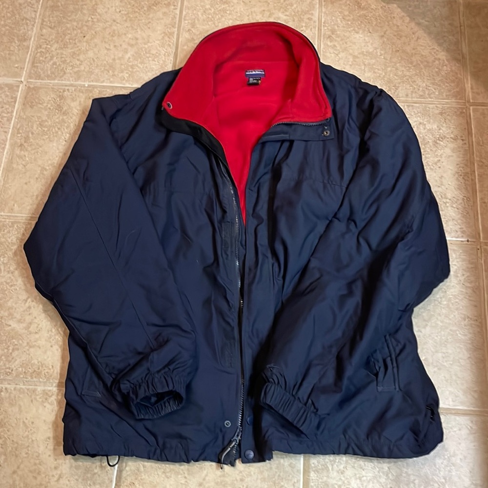 🍀Mens Vintage XXL White Sierra blue jacket with red fleece lining